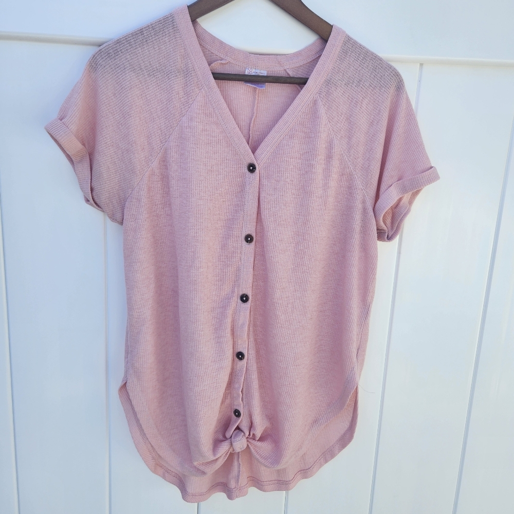 No Boundaries Pink Knit Top Size L